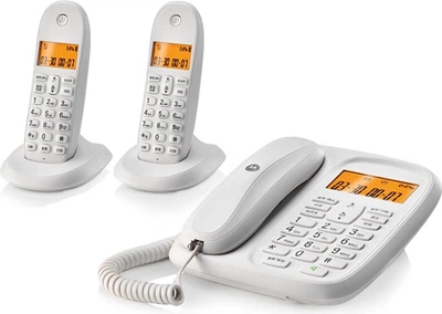 Телефон Motorola CL102C DECT беспроводной с базой, белый