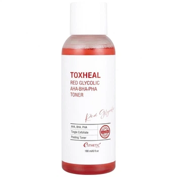 Тонер-пілінг Esthetic House для обличчя із гліколевою кислотою Toxheal Red Glycolic AHA-BHA-PHA Toner 180 мл