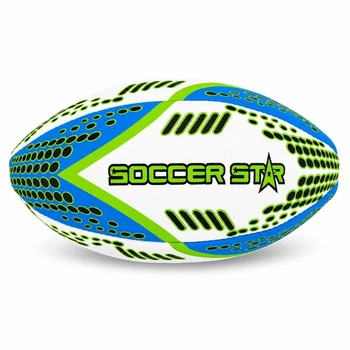 М'яч для регбі розмір No4 тренувальний Soccer Star 5341-4 для гравців 10-14 років White-Blue-Green