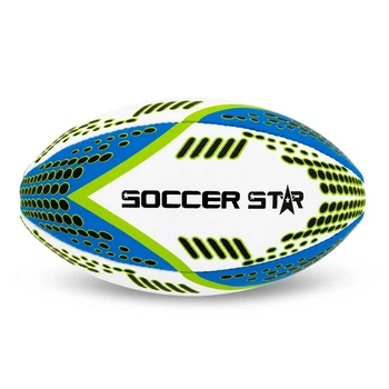 М'яч для регбі розмір No4 тренувальний Soccer Star 5354-4 для гравців 10-14 років White-Blue-Green