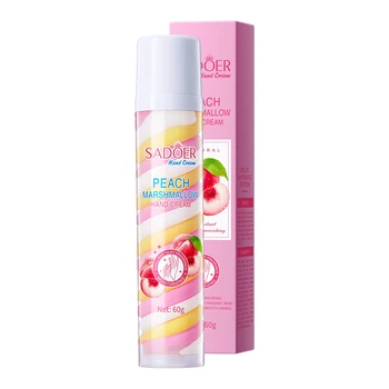 Крем для рук SADOER Peach Marshmallow трехцветный с экстрактом персика и гиалуроновой кислотой, 60 г, (Z5-04007.peach)