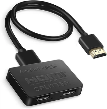 HDMI-спліттер Avedio Links 1 вхід на 2 виходи 4K 30 Гц дублювання зображення на 2 екрани з HDMI-кабелем (SKU-518)