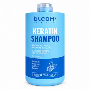 Бессульфатный шампунь для волос BLOOM Keratin Shampoo 500 мл