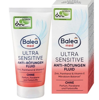 Заспокійливий флюїд для обличчя проти почервонінь Balea med Fluid Anti-Rötungen Ultra Sensitive 50 мл