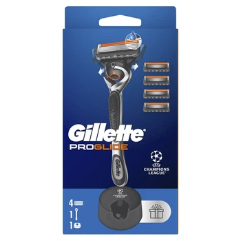 Станок для гоління чоловічий (бритва) Gillette Fusion ProGlide з 4 змінними картриджами + підставка