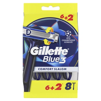 Одноразові станки для гоління (бритви) чоловічі Gillette Blue 3 Comfort Slalom, 8 шт