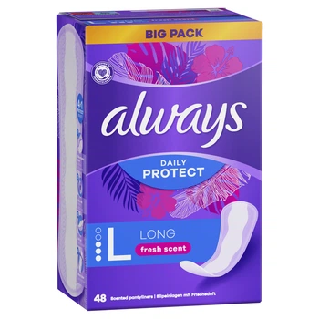 Щоденні прокладки Always Daily Protect Long Свіжий аромат 48 шт