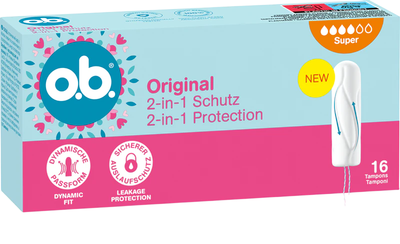 Тампони o.b. Original Super, 16 шт (4 краплі)