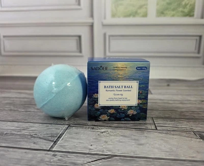 Бомбочка для ванни Sadoer Bath Salt Ball водяна Лілія 100г (ВІ2945)