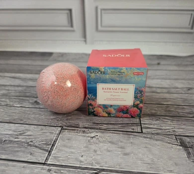 Бомбочка для ванни Sadoer Bath Salt Ball рожева Троянда 100г (ВІ2947)