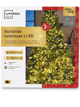 Світлодіодна гірлянда LIVARNO home 1000 LED, тепле біле світло, 35 м