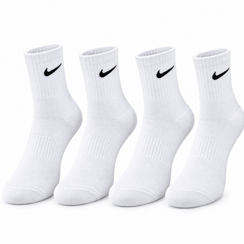 Носки Nike с резинкой на стопе 4 пары One Size White-Black