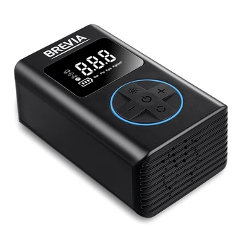 Компрессор портативный Brevia 3в1 10Атм 19л/мин 4000mAh с LED-фонарем и автостопом + PowerBank 25110PTI