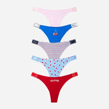Набор трусиков танга женских хлопковых Victoria's Secret 536885850 XS 5 шт Яркий микс (1162419380)