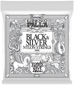 Струни для класичної гітари Ernie Ball 2406 Ernesto Palla Nylon Black & Silver