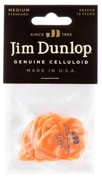 Медиаторы Dunlop 483P08MD Genuine Celluloid Orange Pearloid Medium Player's Pack (12 шт.)