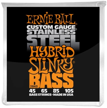 Струни для бас-гітари Ernie Ball 2843 Hybrid Slinky Stainless Steel 45/105