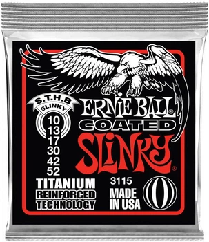 Струни для електрогітари Ernie Ball 3115 Regular Slinky Titanium Coated 10/52