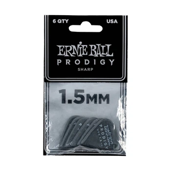 Медиаторы Ernie Ball 9335 Black Sharp Prodigy Picks 6-Pack 1.5 mm (6 шт.)