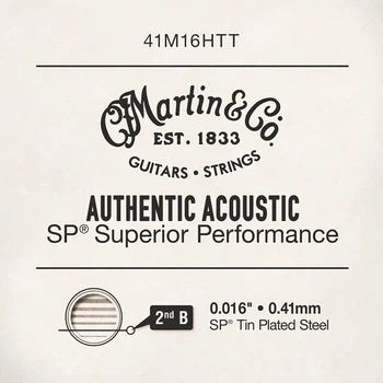Струна Martin 41M16HTT Authentic Tin Plated Plain Steel .016