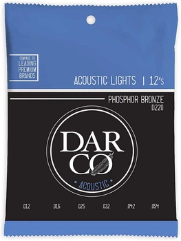Струни для акустичної гітари Martin D220 Darco Phosphor Bronze Light 12/54