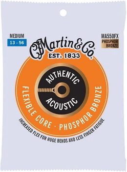 Струни для акустичної гітари Martin MA550FX Flexible Core Phosphor Bronze Medium 13/56