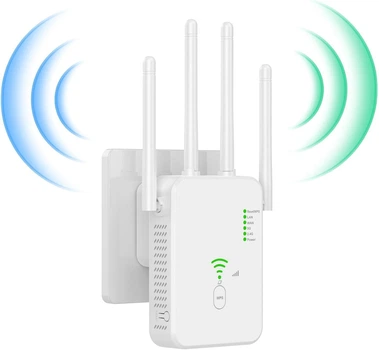 Підсилювач WiFi 2 порти LAN, 4 антени Generic ZJ02 білий (my-15258)