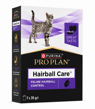 Консервований корм Purina Pro Plan Veterinary Diets Veterinary Diets Hairball Care Вологий корм для дорослих котів для виведення шерсті 7 шт х 35 г (8445292296885)