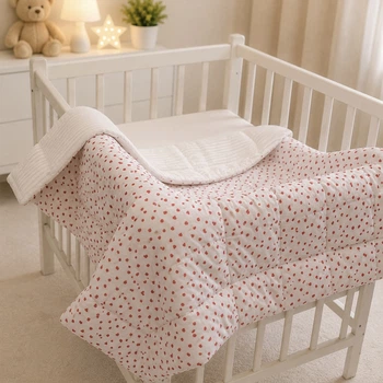 Плед детский MirSon №067 Premium Pique 01 Little hearts 60х80 см (2200013893943)