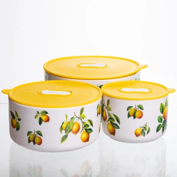 Контейнеры для еды фарфоровые Lemon 9,5/13/15 см Yiwu TS-3P-1 5276827