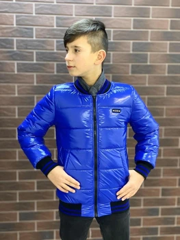 Куртка-бомбер Монклер 128 см. Електрик