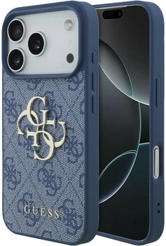 Чохол для смартфона Guess 4G Big Logo для Apple iPhone 18 Pro / Apple iPhone 17 Pro Blue (3666339650735)