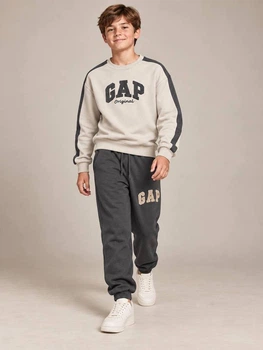 Костюм трёхнить на мальчика Gap 140 см бежево-серый