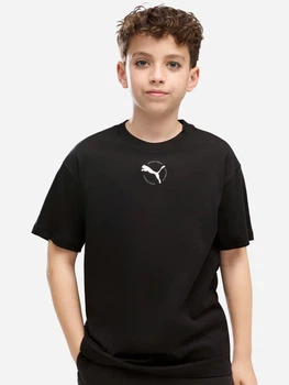 Подростковая футболка для мальчиков Puma Sport Graphic 69481901 134-140 см Черная (4070033356562)