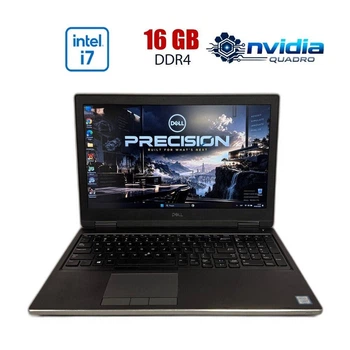 Мобильная рабочая станция Б-класс Dell Precision 7540 / 15.6" (1920x1080) IPS / Intel Core i7-9750H (6 (12) ядер по 2.6 - 4.5 GHz) / 16 GB DDR4 / 256 GB SSD / nVidia Quadro T1000, 4 GB GDDR5, 128-bit / NoWebCam б/у