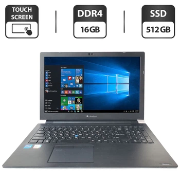 Ультрабук Б-класс Toshiba Dynabook Tecra A50-J / 15.6" (1920x1080) IPS Touch / Intel Core i7-1165G7 (4 (8) ядер по 4.7 GHz) / 16 GB DDR4 / 512 GB SSD / Intel Iris Xe Graphics / WebCam б/у