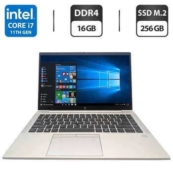 Ультрабук HP EliteBook 840 G8 / 14" (1920x1080) IPS / Intel Core i7-1185G7 (4 (8) ядра по 3.0 - 4.8 GHz) / 16 GB DDR4 / 256 GB SSD M.2 / Intel Iris Xe Graphics / WebCam б/у