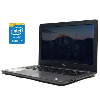 Ноутбук Б-клас Dell Inspiron 15 5567 / 15.6" (1366x768) TN / Intel Core i7-7500U (2 (4) ядра по 2.7 - 3.5 GHz) / 8 GB DDR4 / 256 GB SSD / Intel HD Graphics 620 / WebCam / DVD-RW / Win 10 Pro б/в