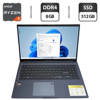 Ноутбук Asus Vivobook 15 M1502 / 15.6" (1920x1080) IPS / AMD Ryzen 5 4600U (6 (12) ядер по 2.1 - 4.0 GHz) / 16 GB DDR4 / 512 GB SSD / AMD Radeon RX Vega 6 Graphics / WebCam / Коробка б/у