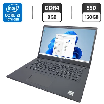 Ультрабук Dell Latitude 3410 / 14" (1920x1080) IPS / Intel Core i3-10110U (2 (4) ядра по 2.1 - 4.1 GHz) / 8 GB DDR4 / 120 GB SSD / Intel UHD Graphics / WebCam б/у