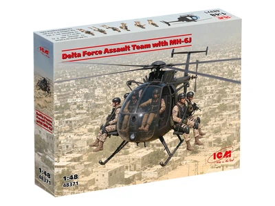 Сборная модель ICM «Штурмовая группа Delta Force» с вертолетом MH-6J — масштаб 1:48 (48371)