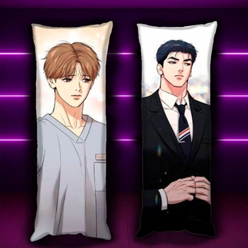 Дакімакура 150х50см Джу Дже Ген Кім Дан Яой Джинкс манхва Yaoi Jinx Mingwa Подушка з двосторонньою наволочкою