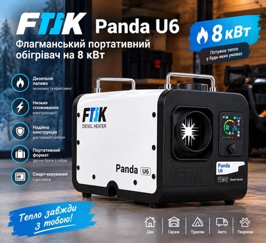 Автономний дизельний переносний обігрівач FDIK PANDA U6