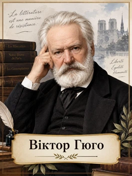 Портрет "Віктор Гюго", розмір 30х40 - А3