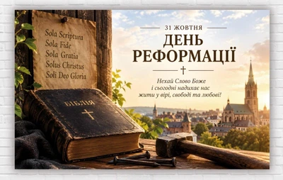Паперовий плакат. «День Реформації. 31 жовтня», розмір 120х75 см