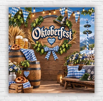 Бумажный плакат "Октоберфест. Oktoberfest", размер 100х100 см