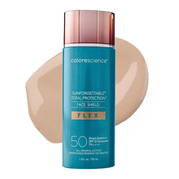 Тонирующий солнцезащитный флюид для лица Colorescience Total Protection Face Shield Flex SPF 50 Light 55 мл (0907)