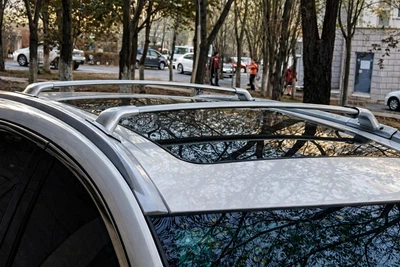 Багажник (поперечины) на рейлинги OEM (2014-2018, 2 шт.) Серый для Nissan Murano 2014- гг