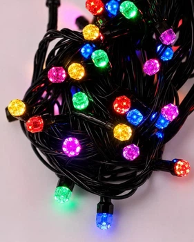 Гирлянда РУБИН 300 LED, мульти (3-цветная лампочка), черный провод, 20 м, 8 режимов, 1283-56