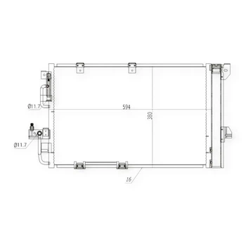 Радиатор кондиционера Opel Astra G 1.4-2.2D (98-09) HART